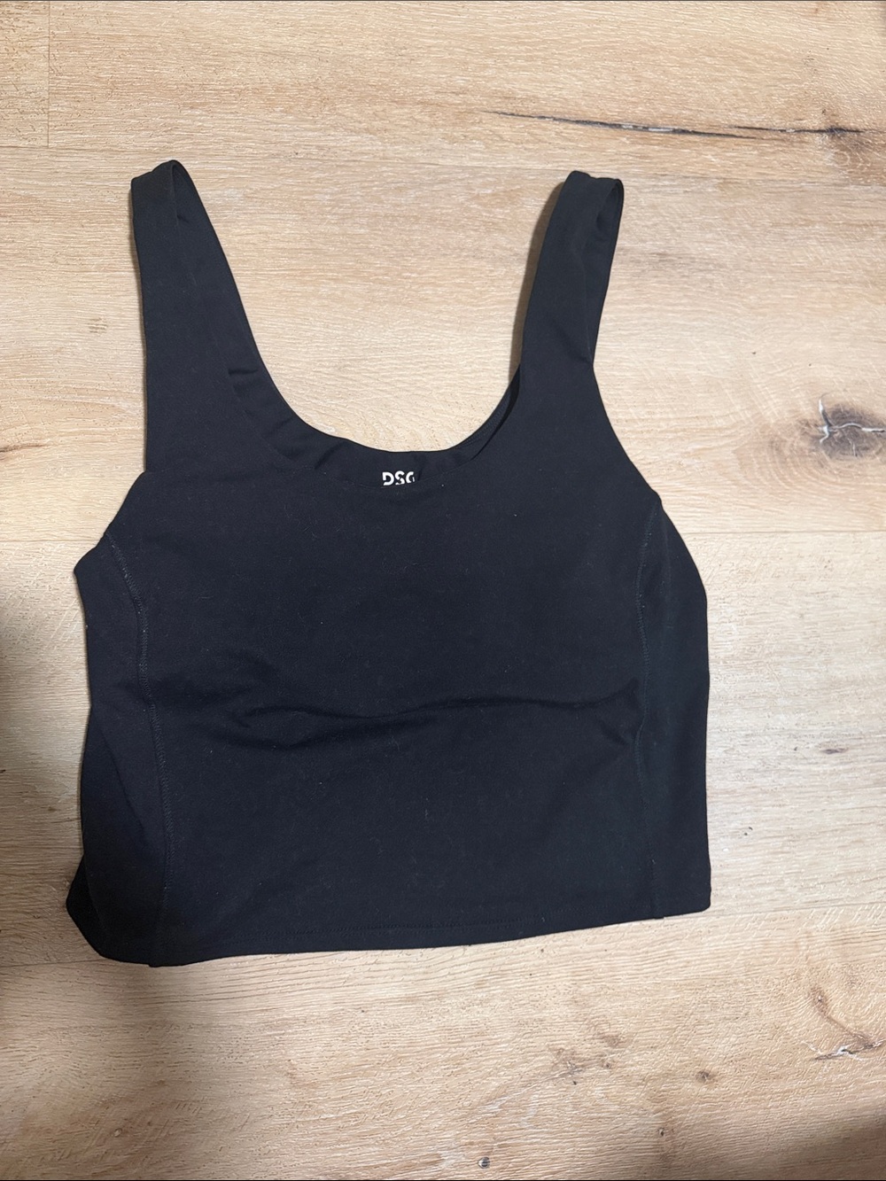 DSG Black Scoop Crop Tank Top